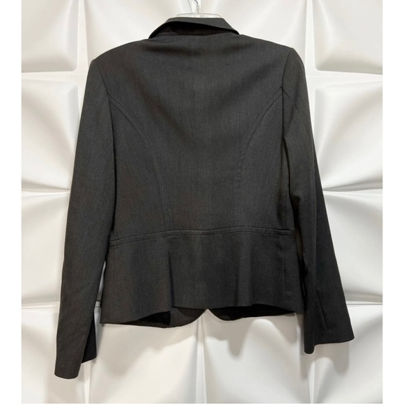 Georgiou Sz 8 Gray Peplum Style Wide Leg Blazer Jacket Pant Suit 2pc Set Womens - Picture 9 of 9